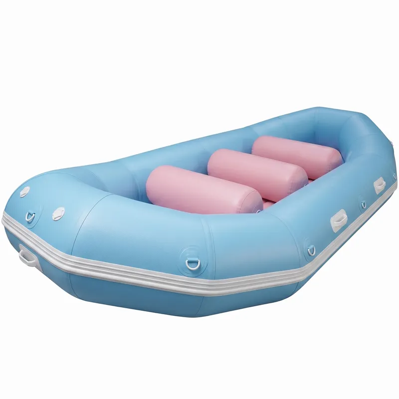 Heavy-Duty Commercial Raft - Cotton Candy Blue & Pink