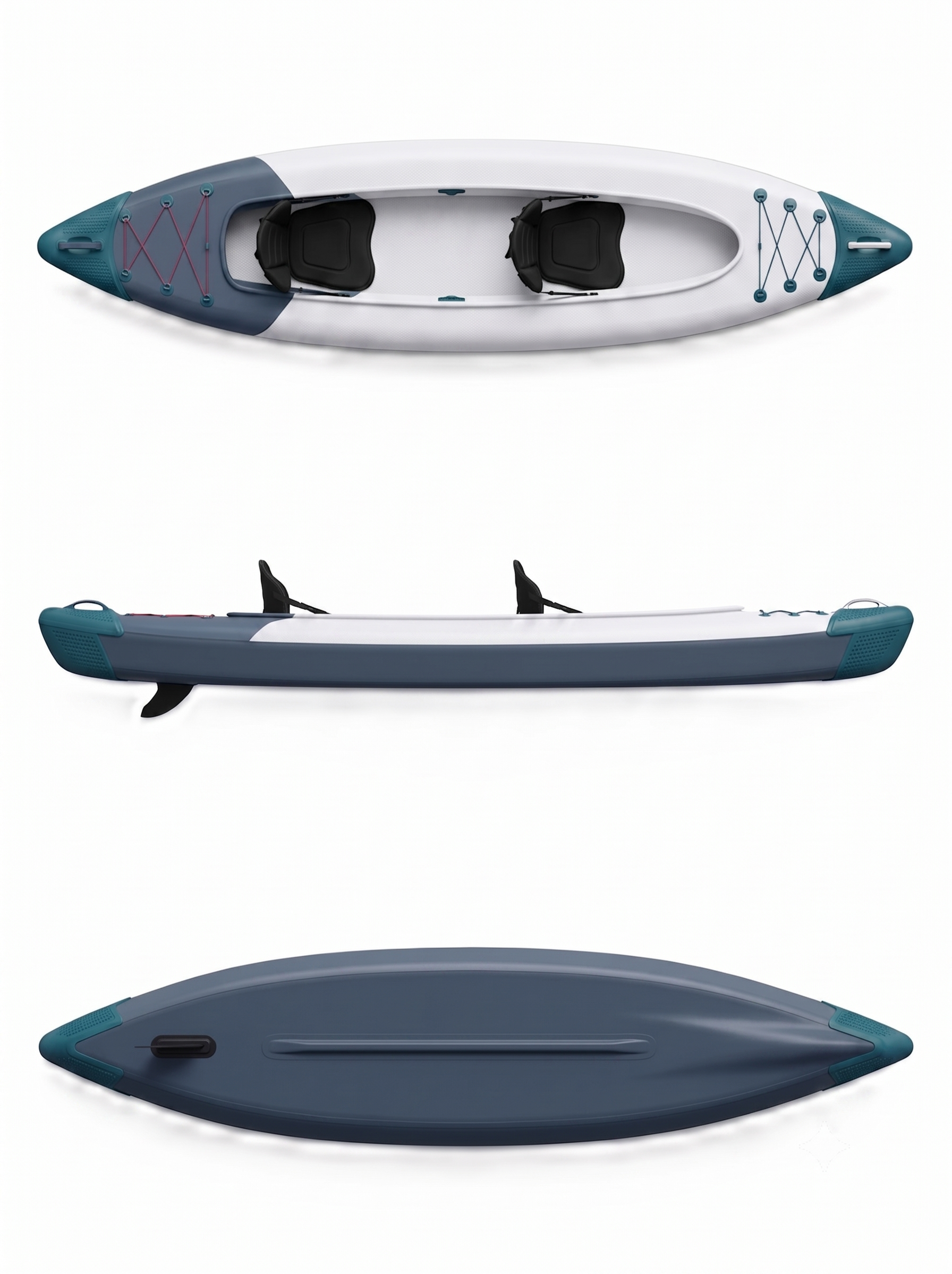 Inflatable Kayak — Full Drop-Stitch Teal