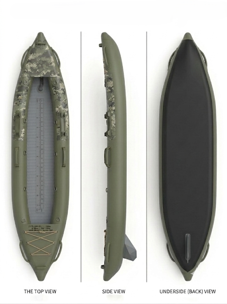 Inflatable Kayak — Hybrid Tactical Olive & Reef Camo