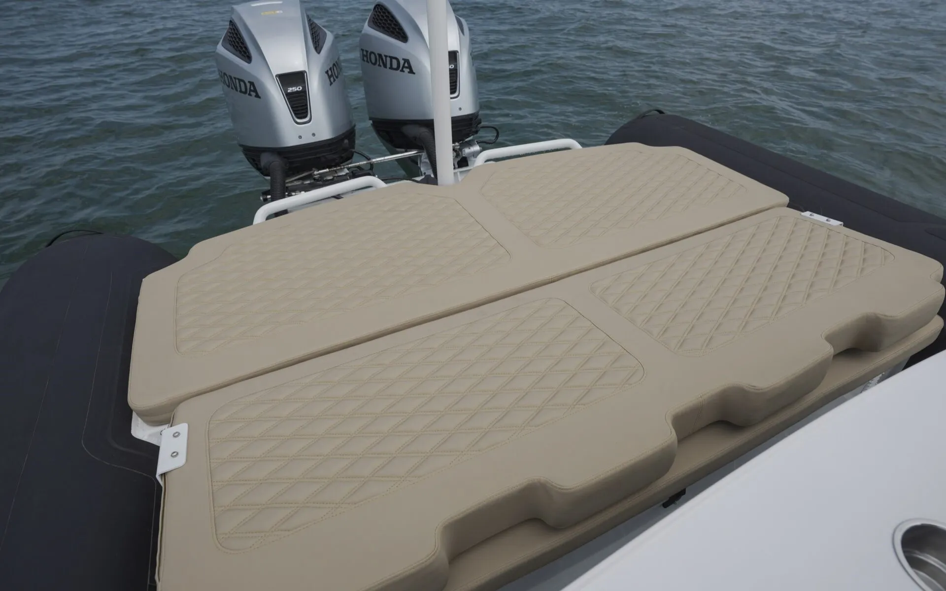 Twin Outboard Engines And Transom Area